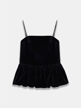 Urban Outfitters Black Velvet Cami Top